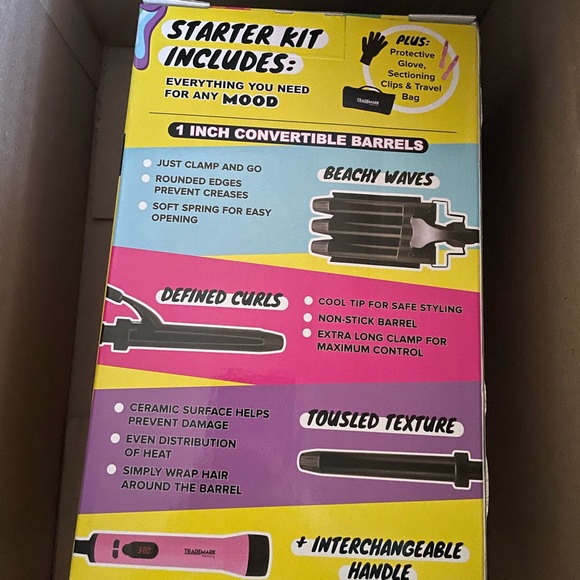 Trademark Beauty Mood Starter Kit Waver / Wand / Curler 1 Inch New in box NIB - Picture 5 of 9
